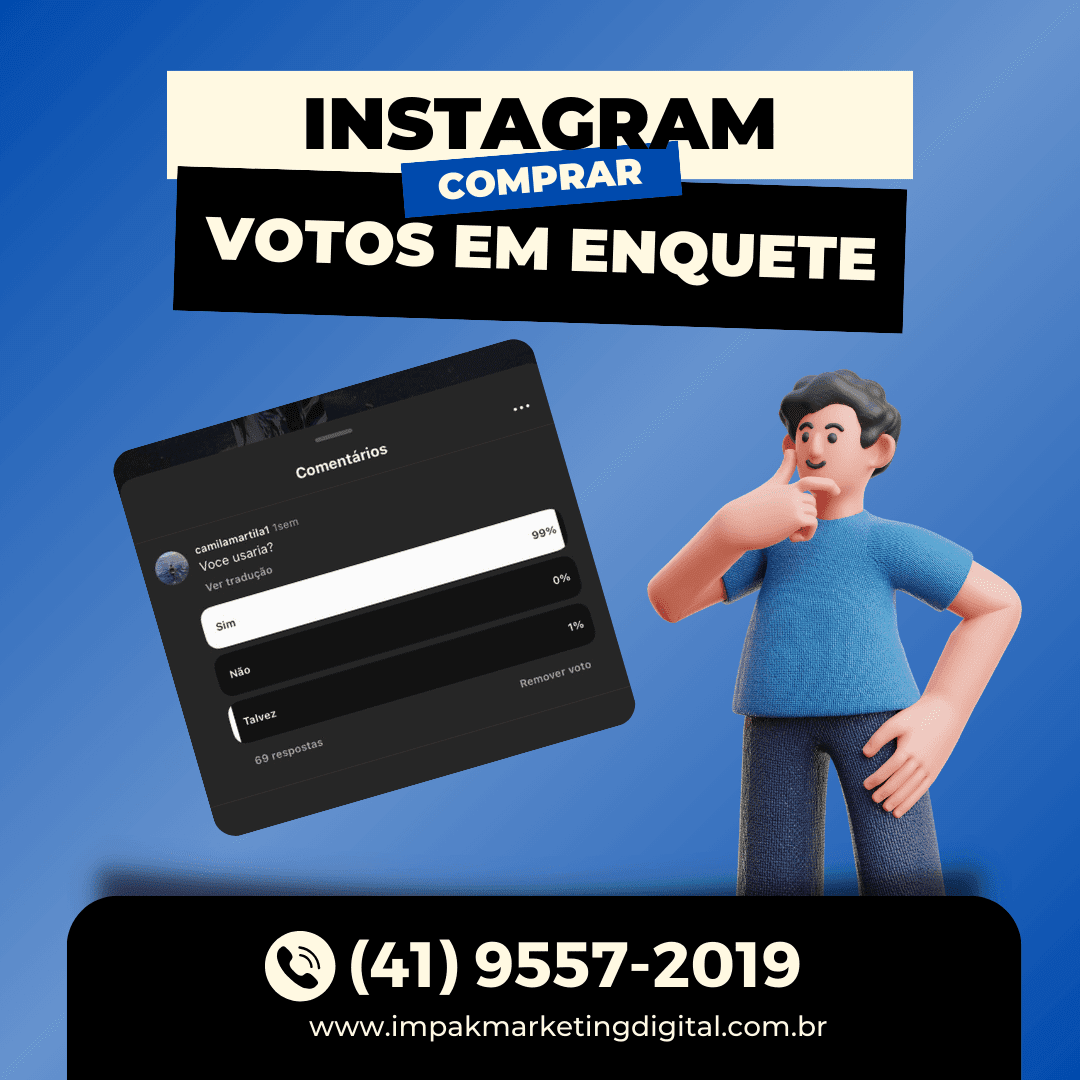 Votos em Enquetes no Instagram - Enquete nos Comentários da Postagem