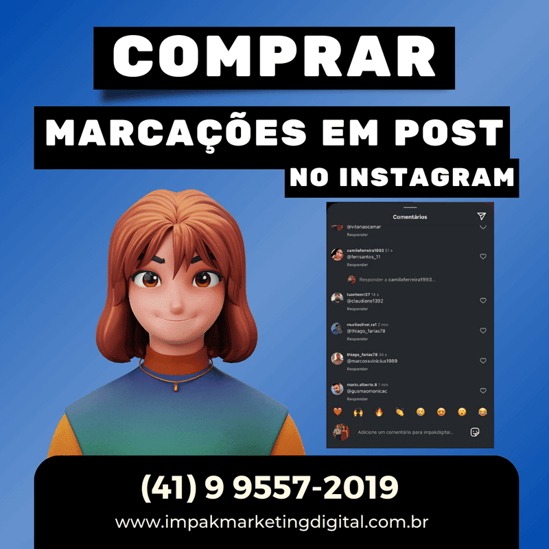 marcações em comentários no instagram